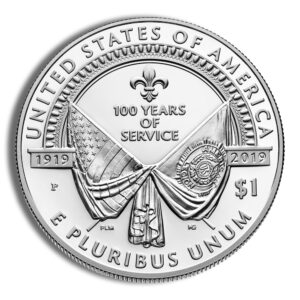 2019-P $1 American Legion Silver Commem - Proof - Image 2