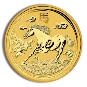 2014 2 oz Australia Gold Lunar Horse BU - Series II