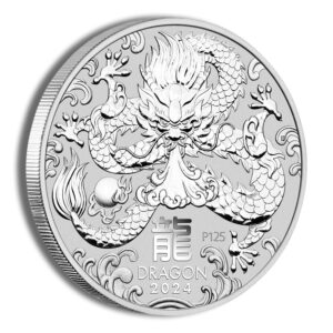 2024 1 oz Australia Silver Lunar Dragon BU - Series III - Image 3