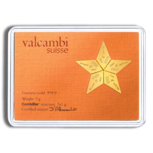 5 x 1 gram Valcambi CombiBar™ Star (Booklet)
