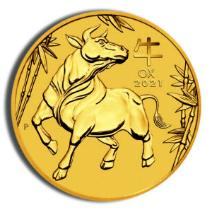 2021 1 oz Australia Gold Lunar Ox BU - Series III
