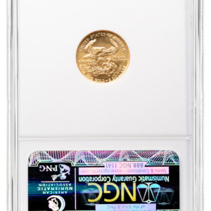1991 1/10 oz Gold Eagle $5 NGC MS69 - Image 2