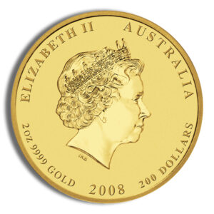 2008 2 oz Australia Gold Lunar Mouse BU - Series II - Image 2