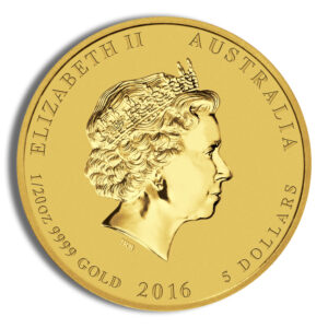 2016 1/20 oz Australia Gold Lunar Monkey BU - Series II - Image 2