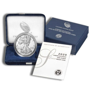 2020-W Proof Silver Eagle with Box & COA
