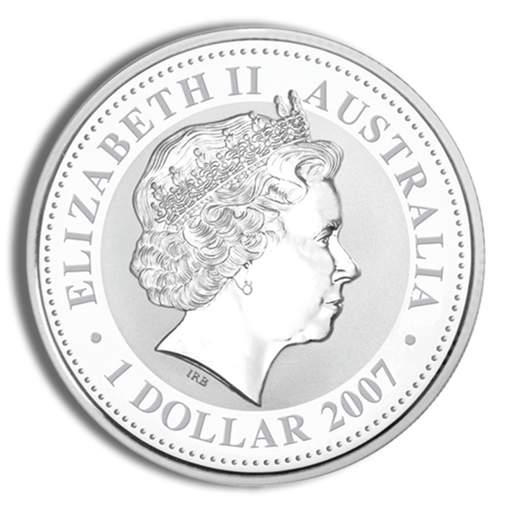 2008 1 oz Australia Silver Lunar Rat BU - Series I - Image 2