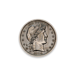 2024 – OVERSTRIKE SERIES #12 - 1964 KENNEDY HALF W/ BARBER OBVERSE - 30MM (ONLY 250 MINTED) IN COINSAFE CAPSULE AND C.O.A.