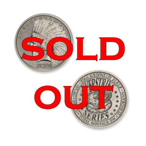 2024 – OVERSTRIKE SERIES #6 - 1964 KENNEDY HALF W/ $10 INDIAN OBVERSE - 30MM (ONLY 250 MINTED) IN COINSAFE CAPSULE AND C.O.A.