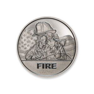 THANK YOU - LAW ENFORCEMENT & FIRST RESPONDERS - FIRE - 1 TROY OUNCE - 39MM