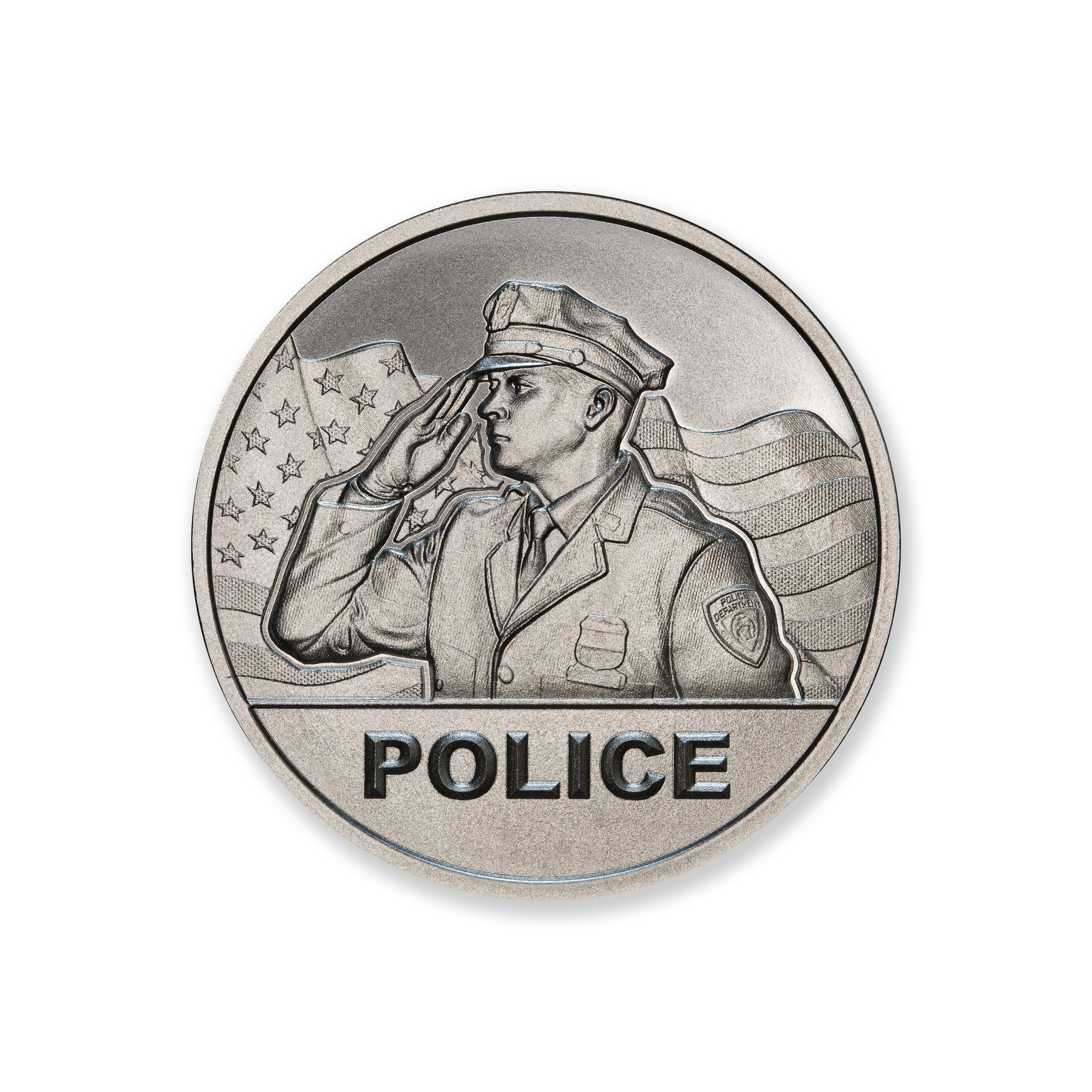THANK YOU - LAW ENFORCEMENT & FIRST RESPONDERS - POLICE - 1 TROY OUNCE - 39MM - Image 2