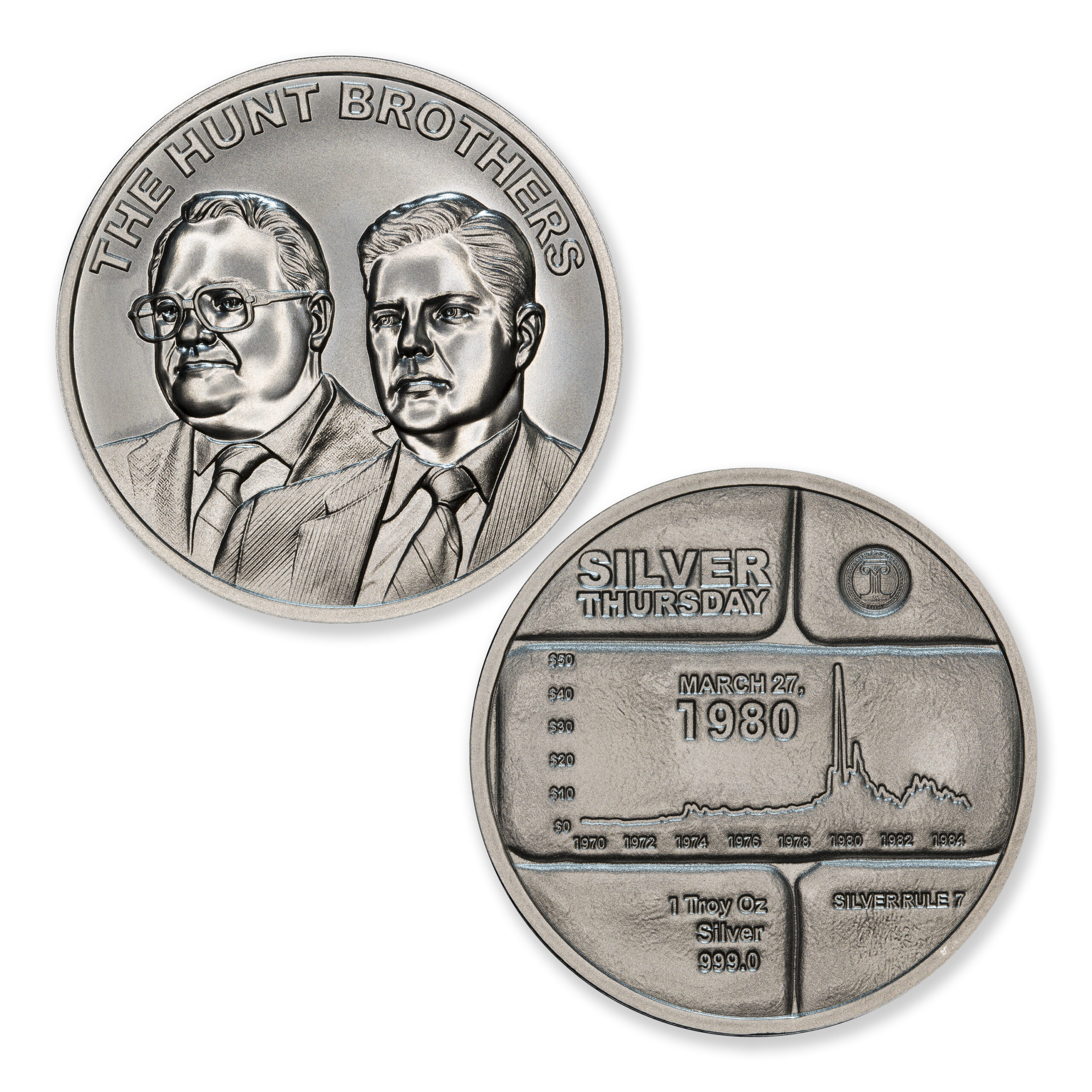 HUNT BROTHERS - SILVER THURSDAY - 1 TROY OUNCE - 39MM - Image 1