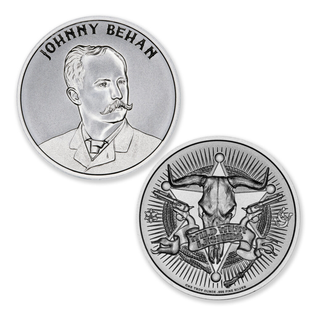 WILD WEST LEGENDS SERIES – JOHNNY BEHAN – 1 TROY OUNCE – 39MM