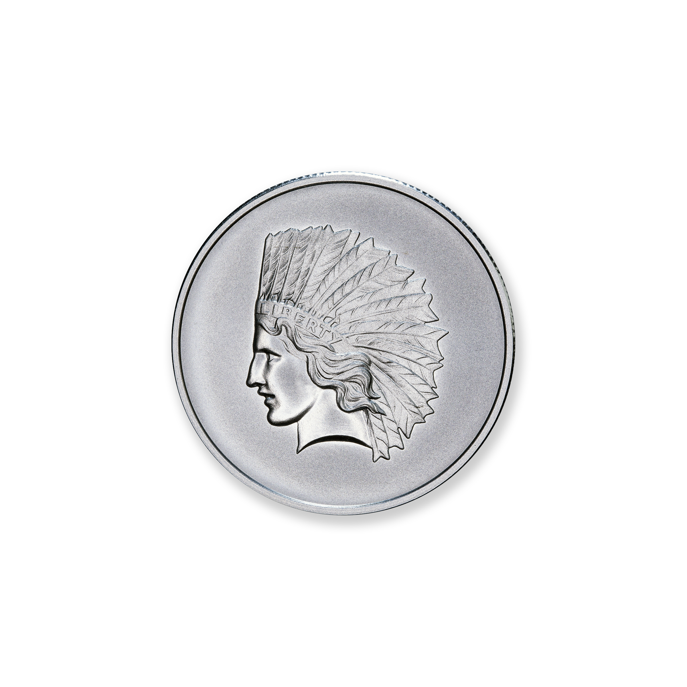 FRACTIONAL - INDIAN - ONE HALF OUNCE - .999 FINE SILVER - 30MM - Image 1