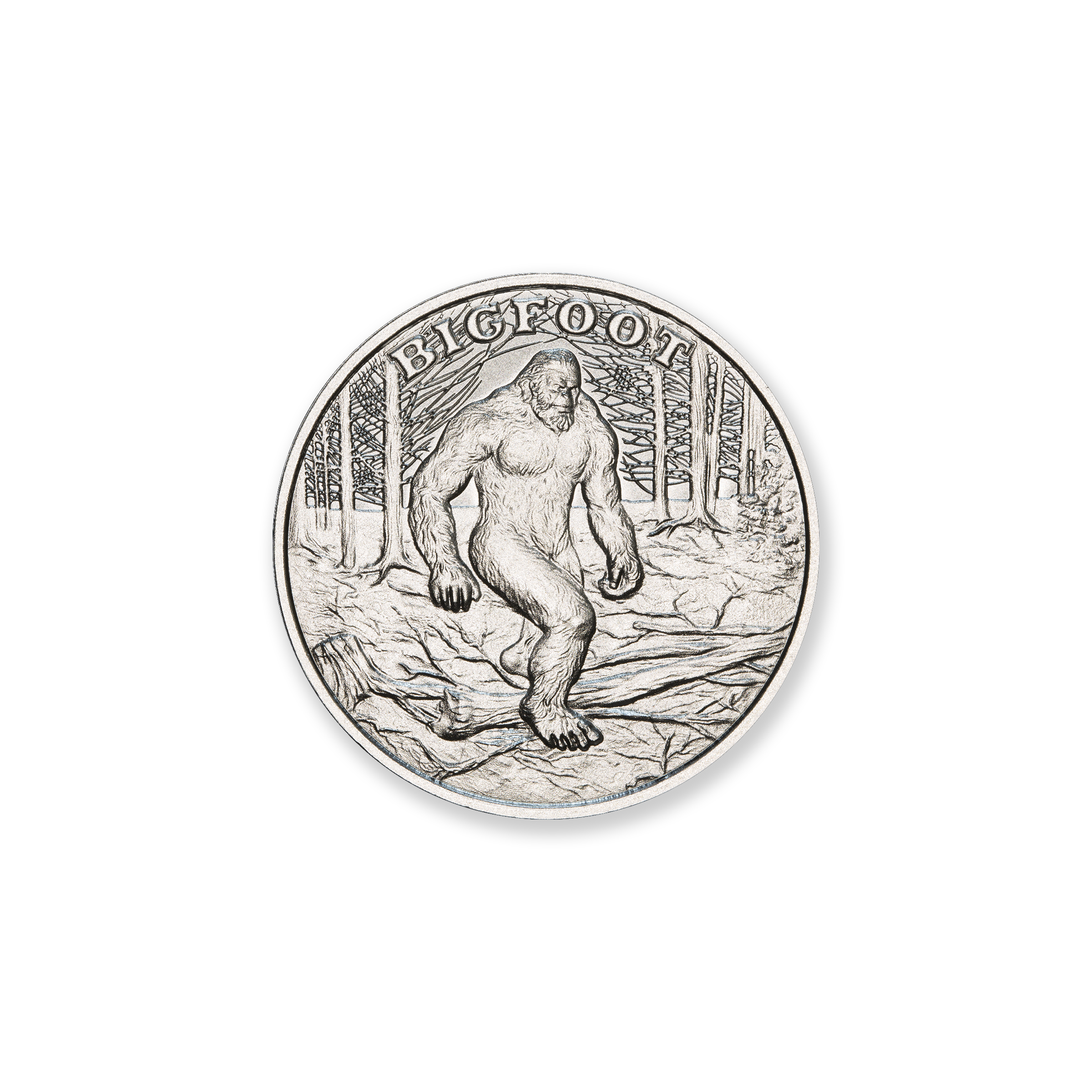 FRACTIONAL - BIGFOOT - ONE HALF OUNCE - .999 FINE SILVER - 30MM - Image 1