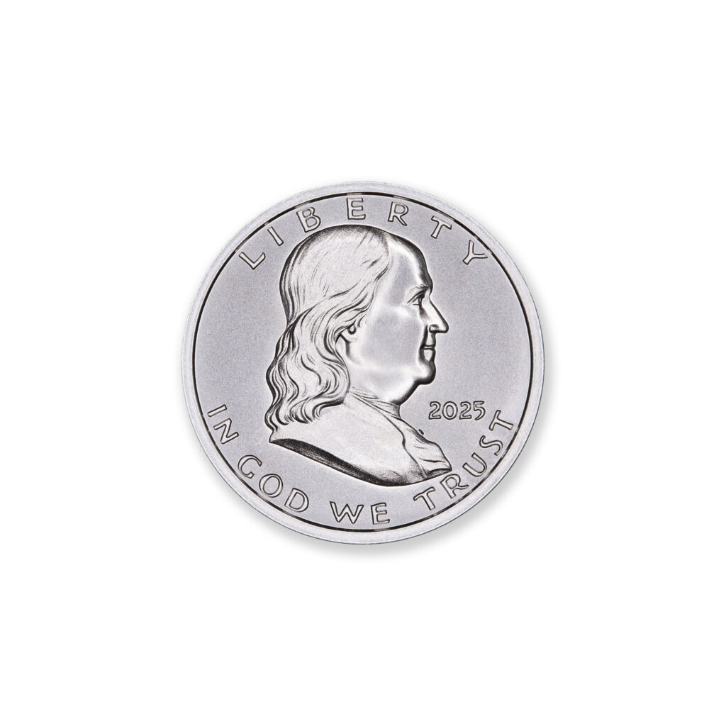 2025 FRANKLIN HALF / INTAGLIO REVERSE - ONE HALF OUNCE - .999 FINE SILVER - 30MM