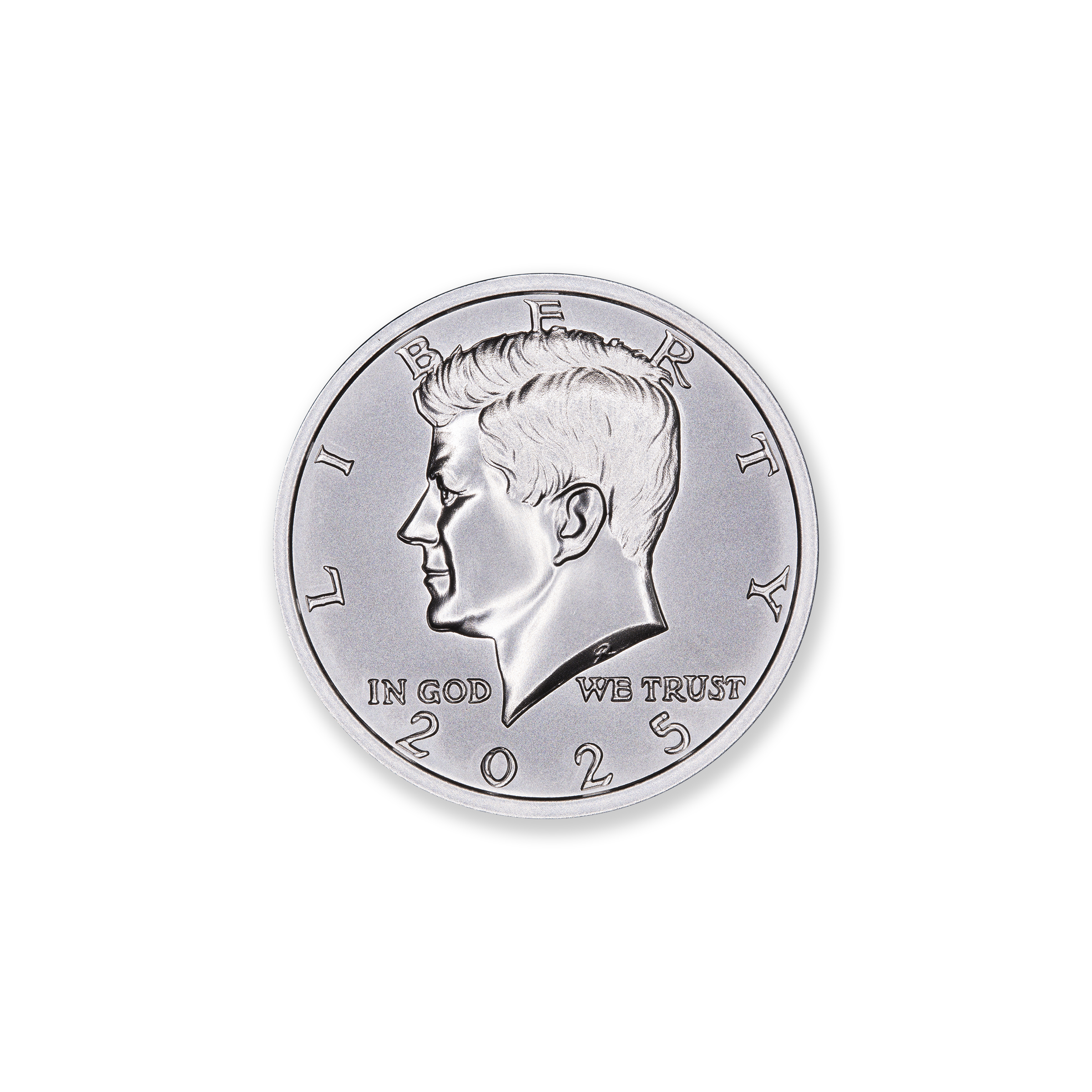 2025 KENNEDY HALF / INTAGLIO REVERSE - ONE HALF OUNCE - .999 FINE SILVER - 30MM - Image 2