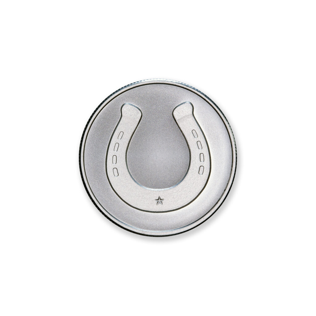 FRACTIONAL - LUCKY HORSESHOE - ONE HALF OUNCE - .999 FINE SILVER - 30MM