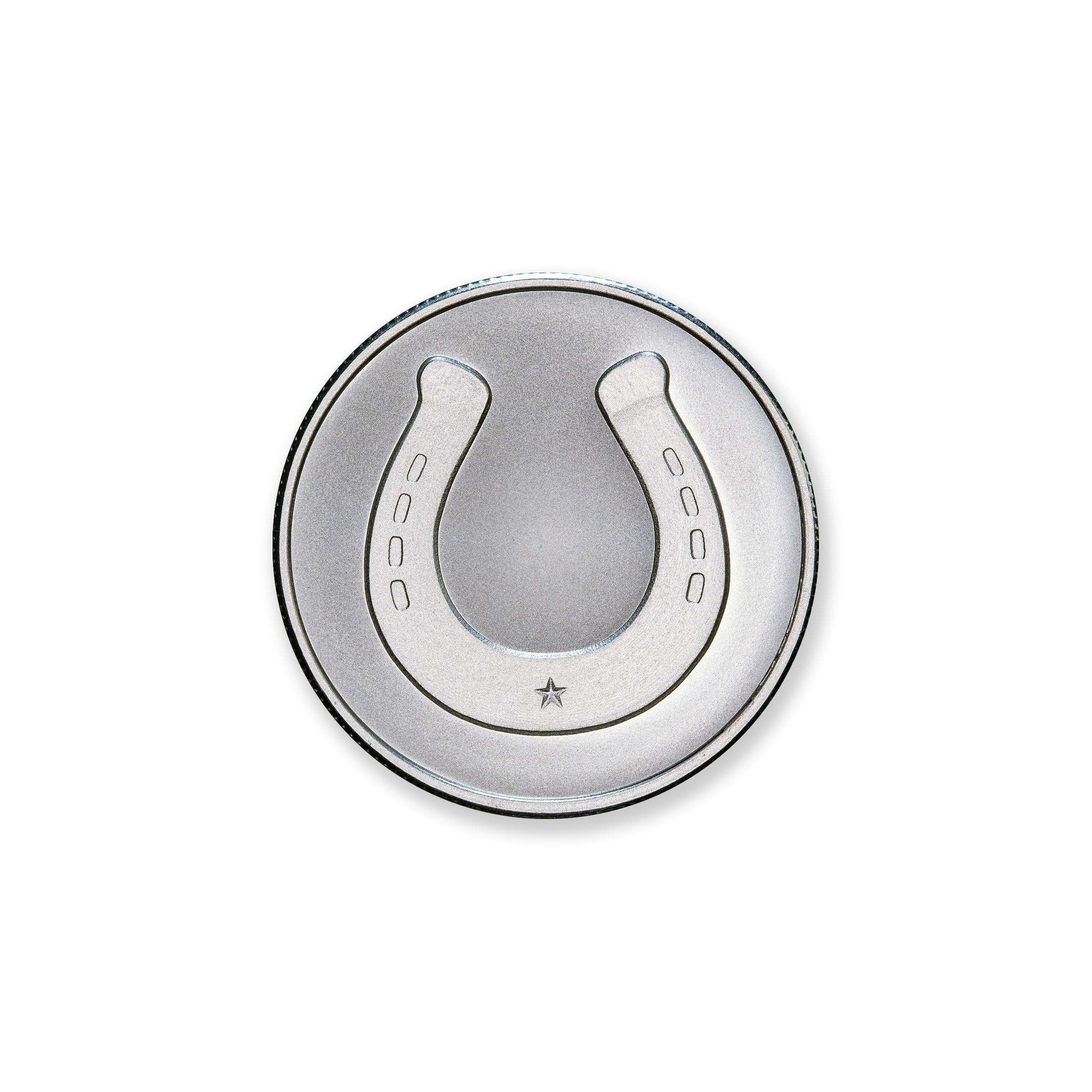 FRACTIONAL - LUCKY HORSESHOE - ONE HALF OUNCE - .999 FINE SILVER - 30MM - Image 1