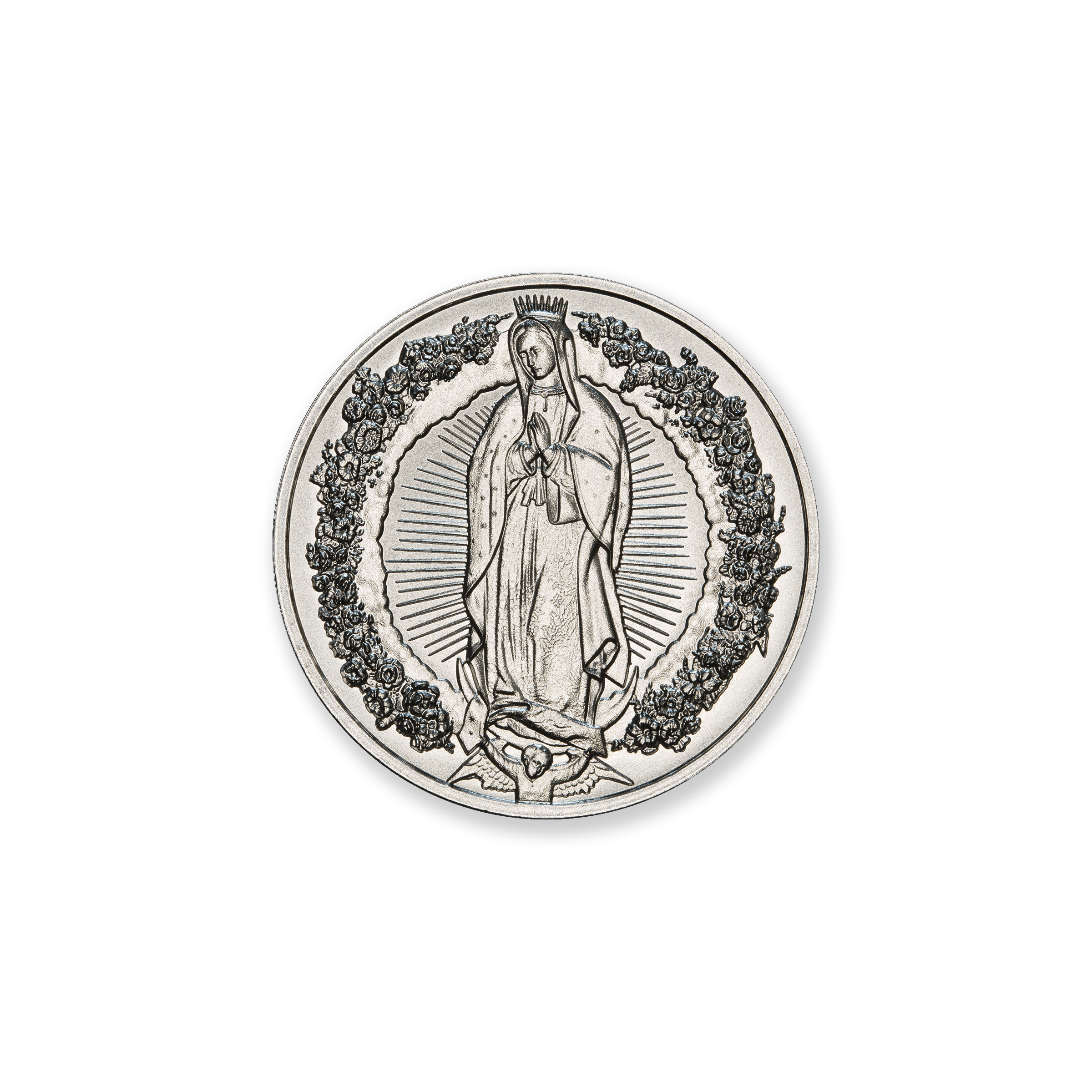 FRACTIONAL - OUR LADY OF GUADALUPE - ONE HALF OUNCE - .999 FINE SILVER - 30MM - Image 1