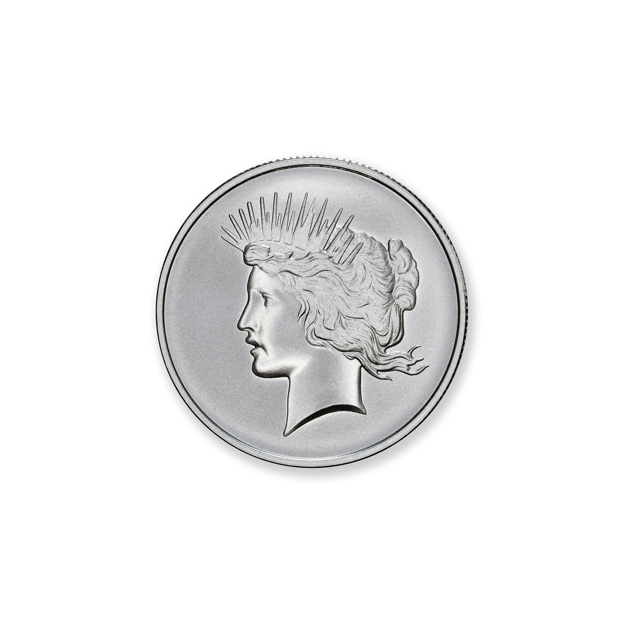 FRACTIONAL - PEACE - ONE HALF OUNCE - .999 FINE SILVER - 30MM - Image 1