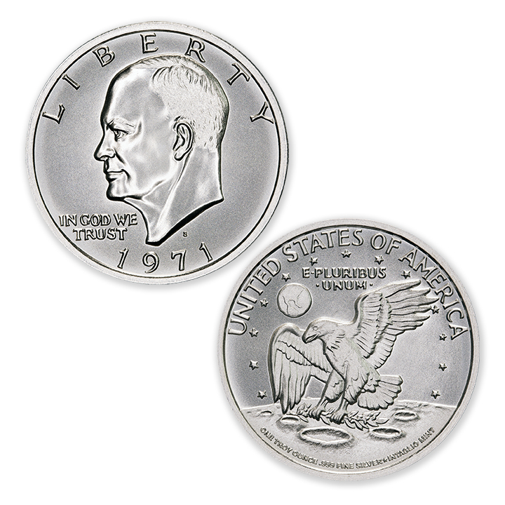 1971 EISENHOWER DOLLAR TRIBUTE - 1 TROY OUNCES - 39MM - Image 1