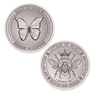 SILVER BUG SERIES -  BUTTERFLY - 1 TROY OUNCE - 39MM