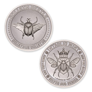 SILVER BUG SERIES -  GOLIATH BEETLE - 1 TROY OUNCE - 39MM