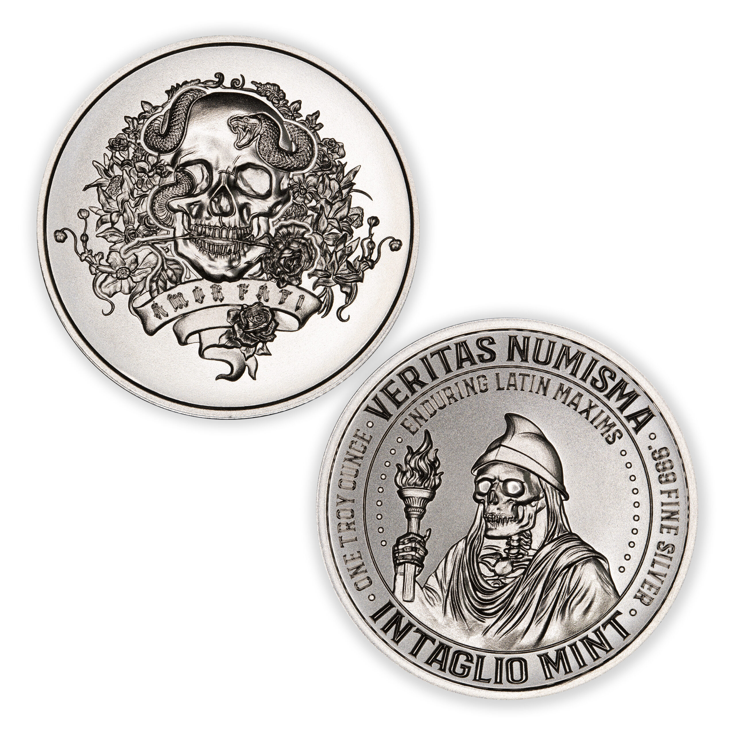 VERITAS NUMISMA SERIES – ENDURING LATIN MAXIMS – AMOR FATI - 1 TROY OUNCE - 39MM - Image 1