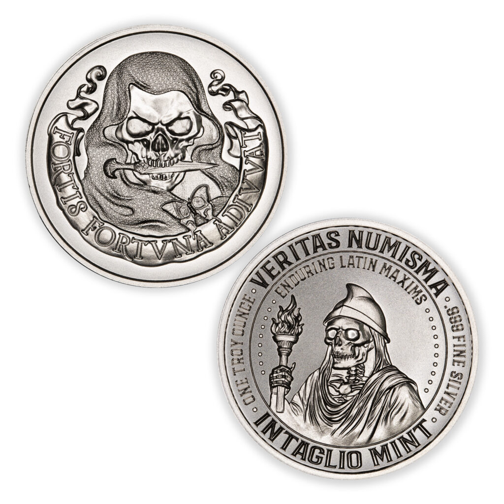 VERITAS NUMISMA SERIES – ENDURING LATIN MAXIMS – FORTIS FORTUNA ADIUVAT - 1 TROY OUNCE - 39MM