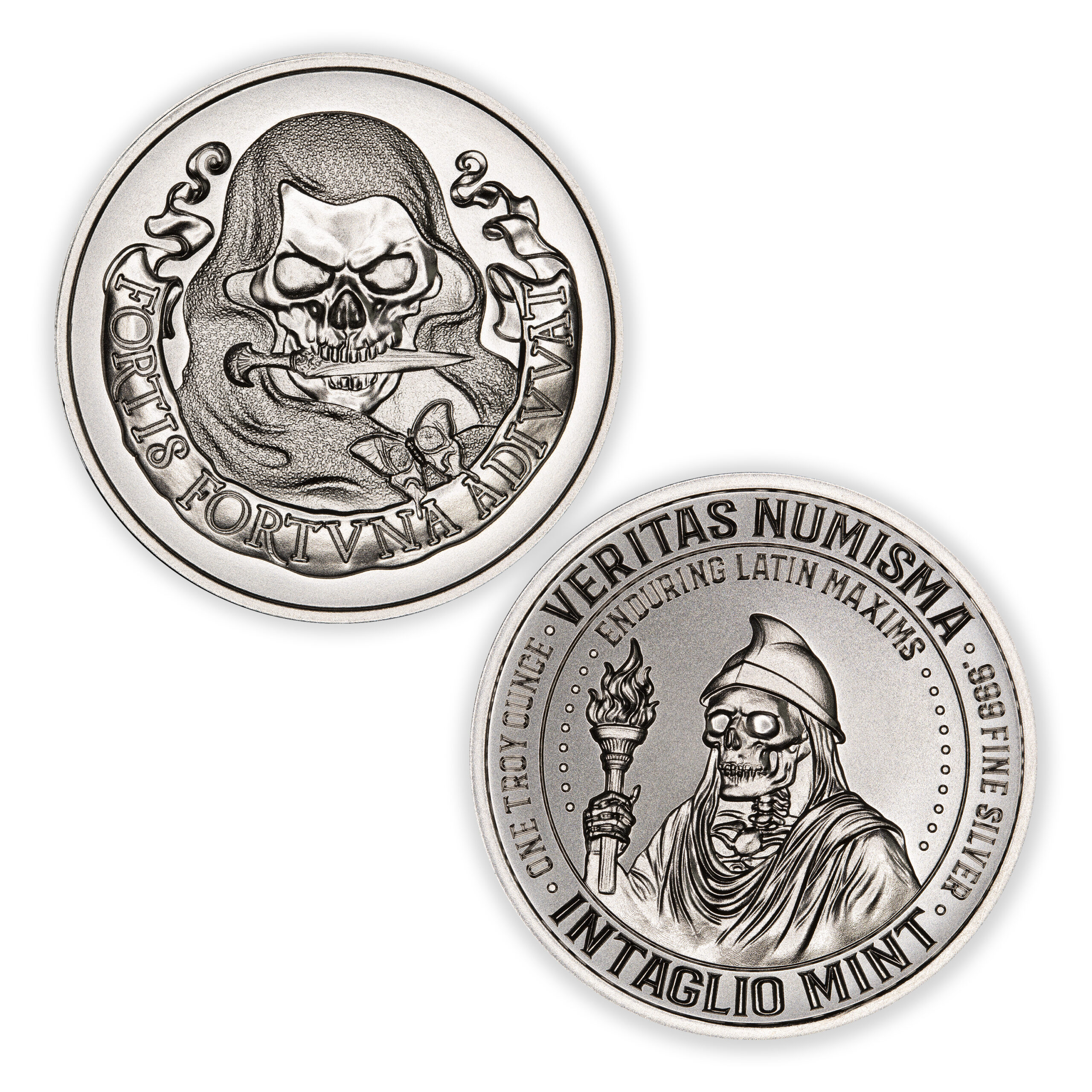 VERITAS NUMISMA SERIES – ENDURING LATIN MAXIMS – FORTIS FORTUNA ADIUVAT - 1 TROY OUNCE - 39MM - Image 1