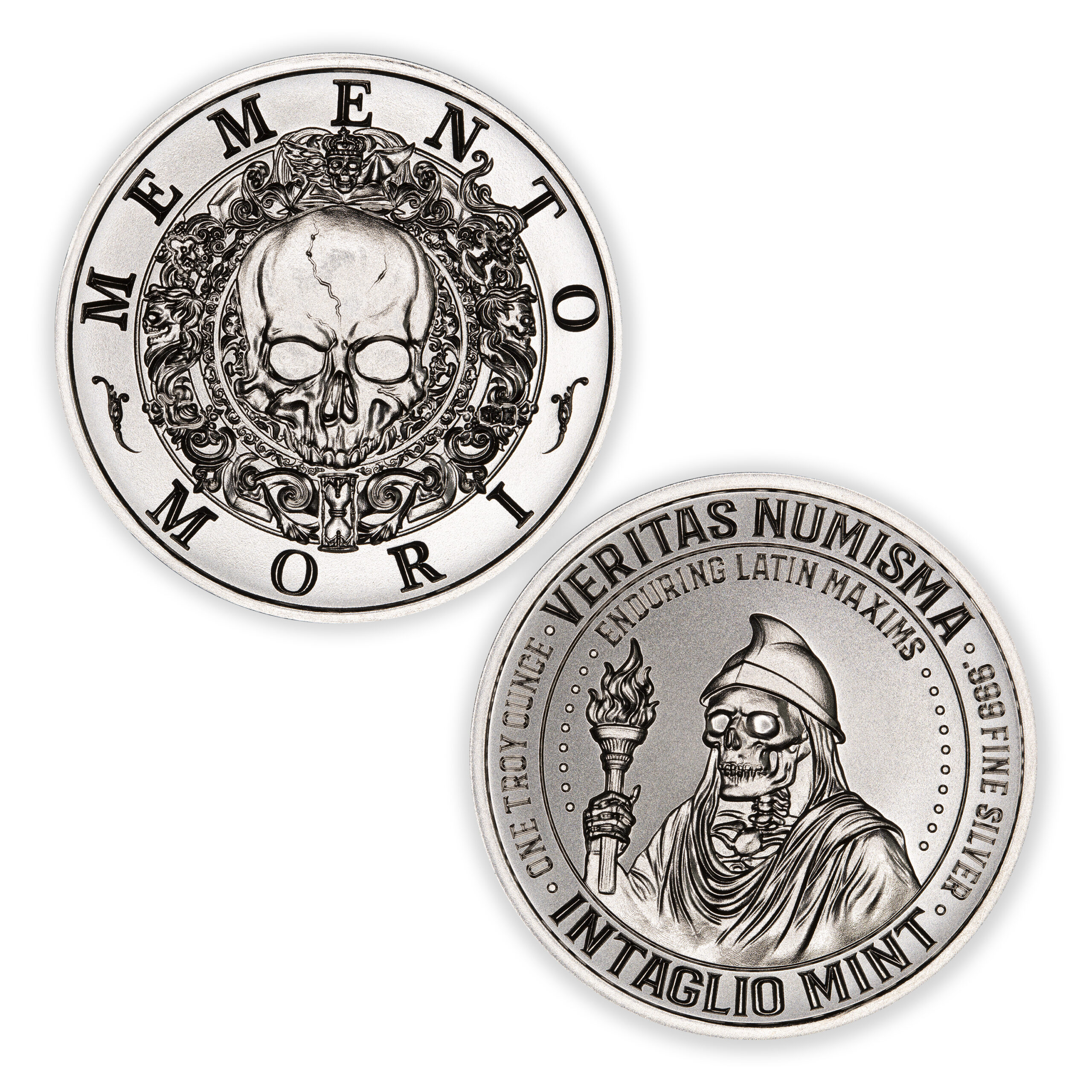 VERITAS NUMISMA SERIES – ENDURING LATIN MAXIMS – MEMENTO MORI - 1 TROY OUNCE - 39MM - Image 1