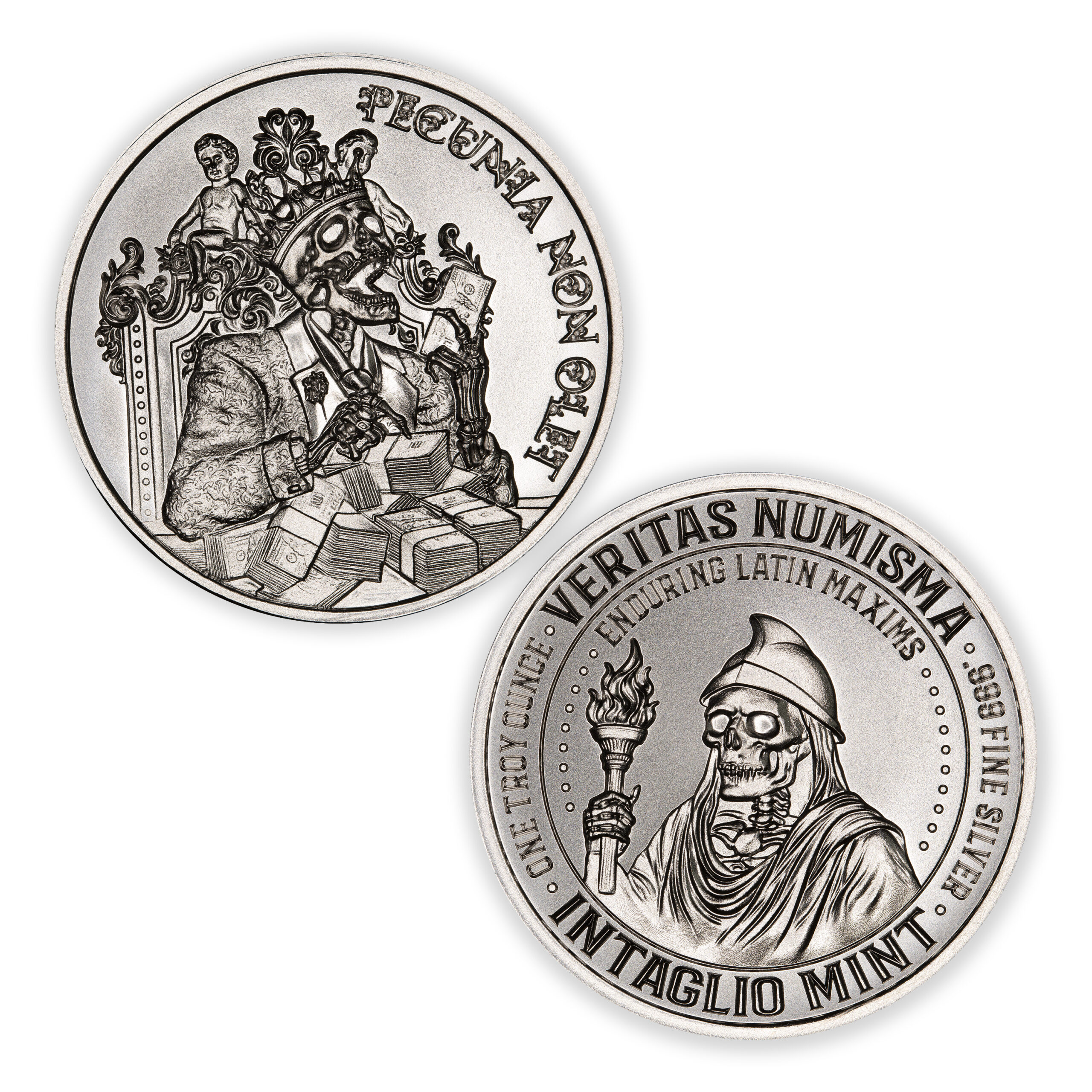 VERITAS NUMISMA SERIES – ENDURING LATIN MAXIMS – PECUNIA NON OLET - 1 TROY OUNCE - 39MM10 - Image 1