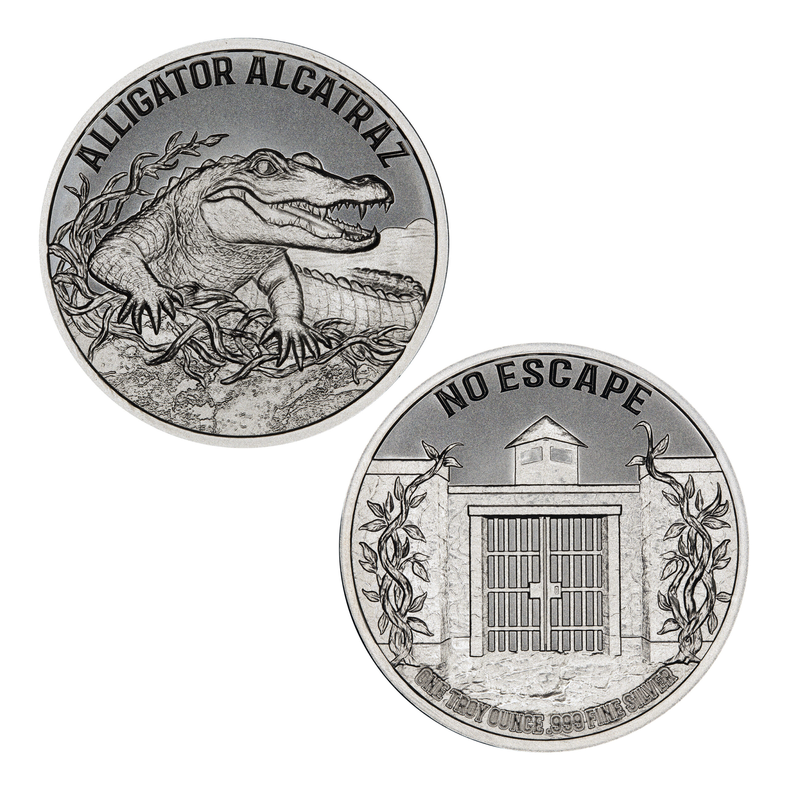 ALLIGATOR ALCATRAZ - 1 TROY OUNCE - 39MM - Image 1