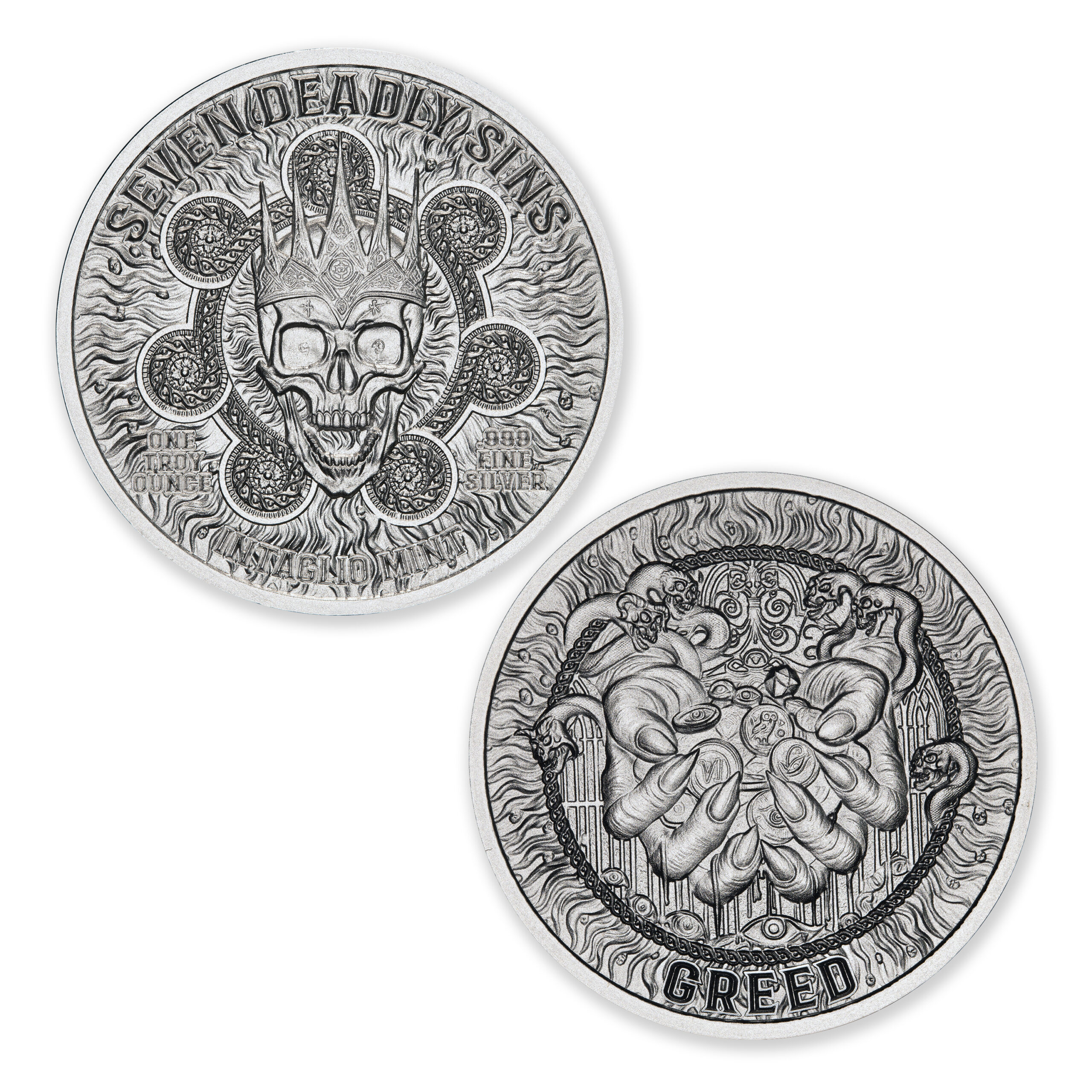 SEVEN DEADLY SINS - GREED – 1 TROY OUNCE – 39MM - Image 1