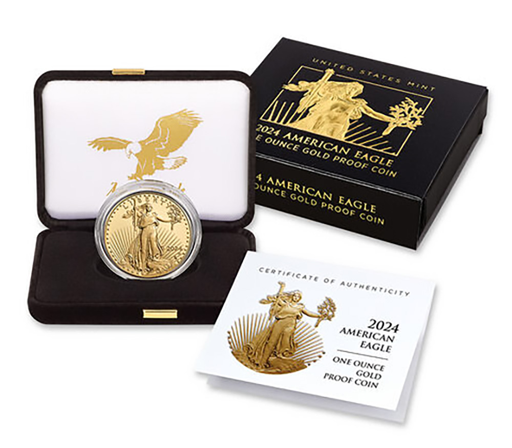 2024-W 1 oz Proof Gold Eagle $50 - Box & COA - Image 1