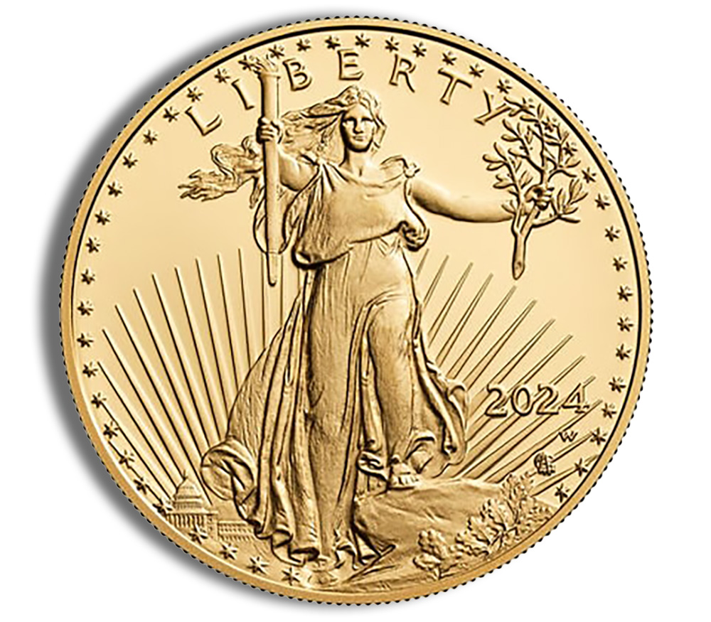 2024-W 1/10 oz Proof Gold Eagle $5 - Box & COA - Image 2