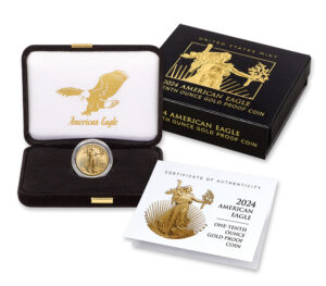 2024-W 1/10 oz Proof Gold Eagle $5 - Box & COA - Image 1