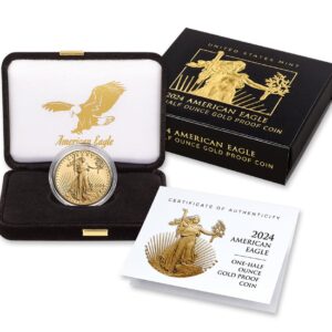 2024-W 1/2 oz Proof Gold Eagle $25 - Box & COA - Image 1