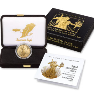 2024-W 1/4 oz Proof Gold Eagle $10 - Box & COA - Image 1