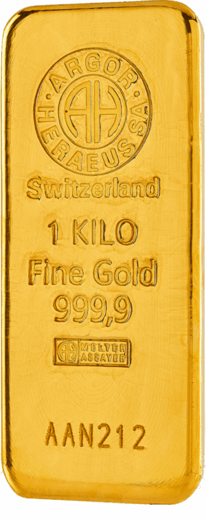 1 kilo Gold Bar - Argor-Heraeus (Cast)