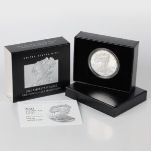 2023-W Proof Silver Eagle with Box & COA - Image 1