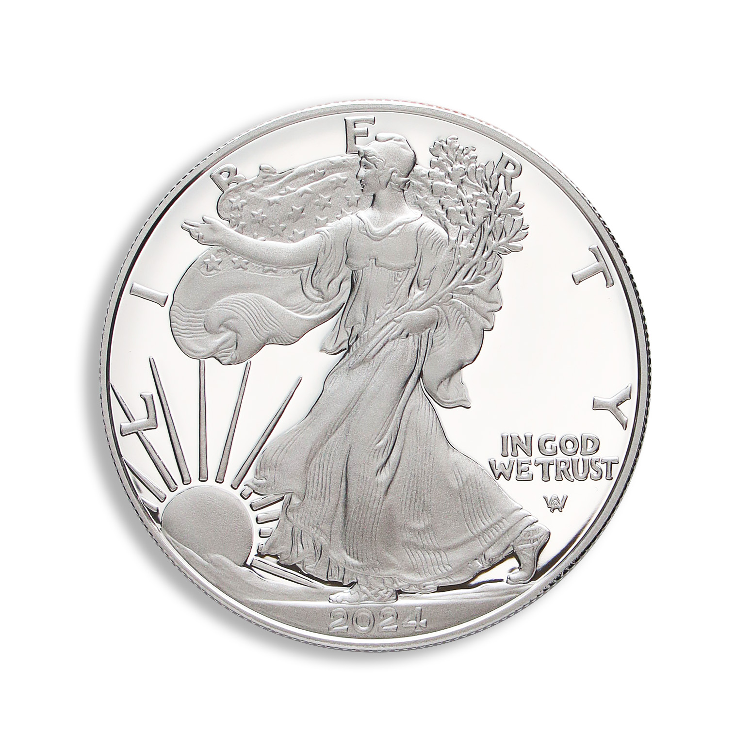2024-W Proof Silver Eagle with Box & COA - Image 2