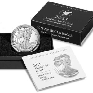 2021-S Proof Silver Eagle with Box & COA - Type 2 - Image 2