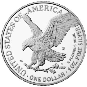2021-S Proof Silver Eagle with Box & COA - Type 2 - Image 1