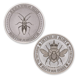SILVER BUG SERIES - ASSASSIN BUG - 2 TROY OUNCE - 39MM