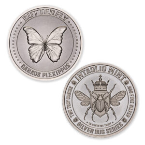 SILVER BUG SERIES -  BUTTERFLY - 2 TROY OUNCE - 39MM