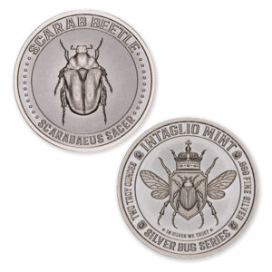 SILVER BUG SERIES -  SCARAB BEETLE - 2 TROY OUNCE - 39MM