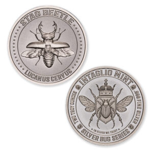 SILVER BUG SERIES -  STAG BEETLE - 2 TROY OUNCE - 39MM