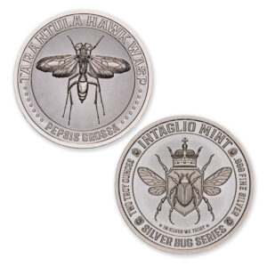 SILVER BUG SERIES -  TARANTULA HAWK WASP - 2 TROY OUNCE - 39MM