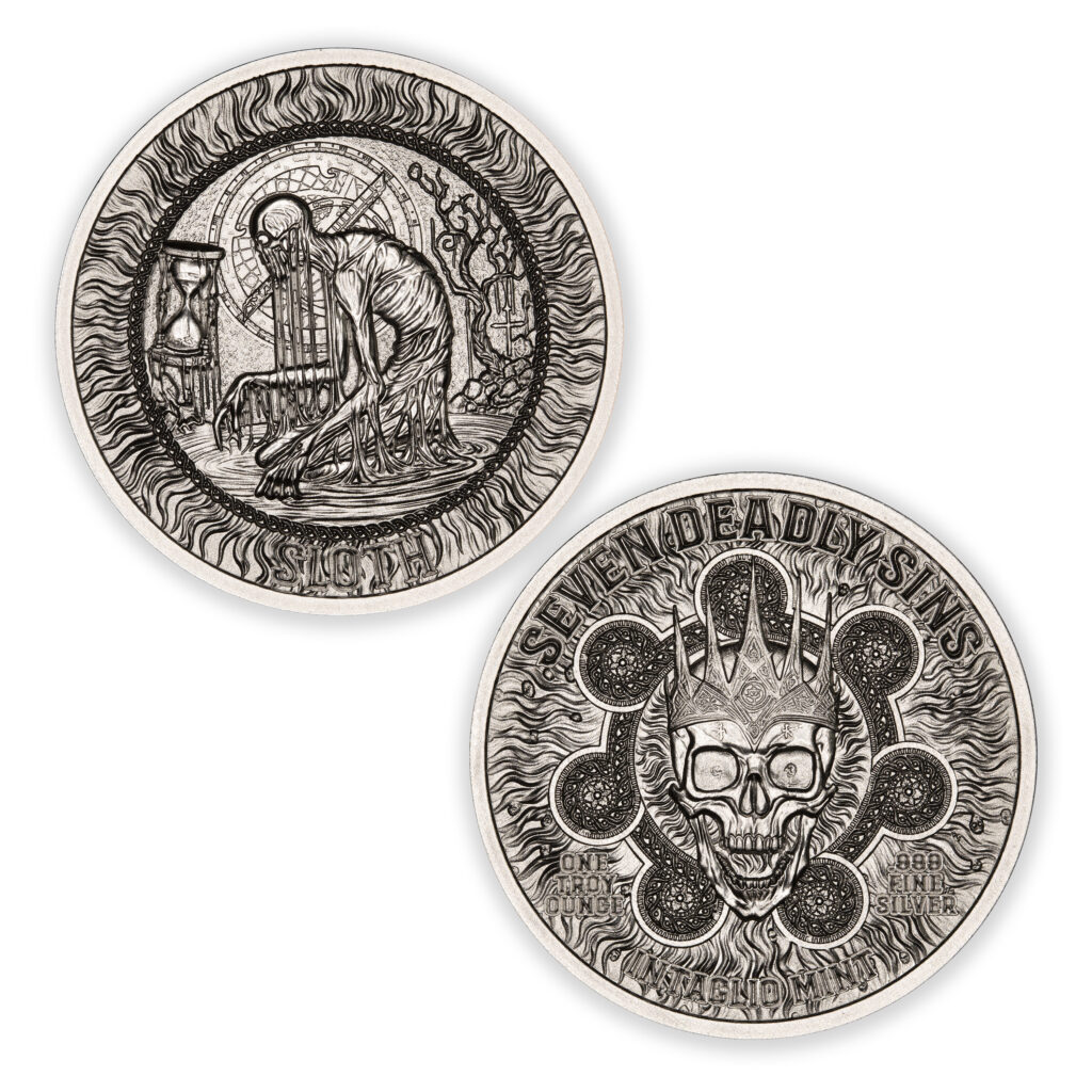 SEVEN DEADLY SINS - SLOTH – 1 TROY OUNCE – 39MM
